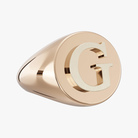Alphabet (G) Gold Ring